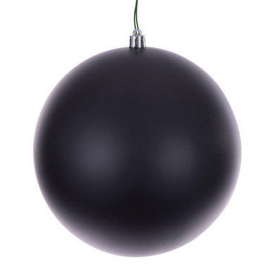 N592517DMVL Vickerman - 10 in Black Matte Seamless Ball UV Outdoor Christmas Ornament