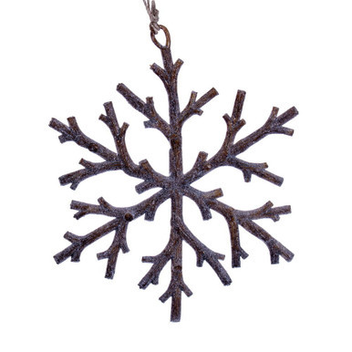 RV230701 Vickerman - 6 in Beige Snowflake Christmas Ornament - 8 Pack