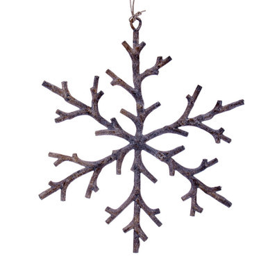 RV230801 Vickerman - 8 in Beige Snowflake Christmas Ornament - 8 Pack