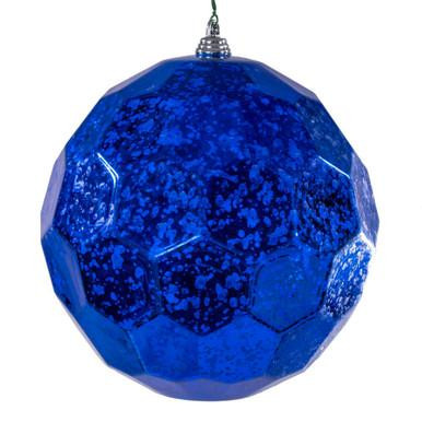 Vickerman MC240202 Vickerman - 6 in Blue Honeycomb Mercury Ball Christmas Ornament - 2 Pack 