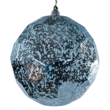 MC240232 Vickerman - 6 in Baby Blue Honeycomb Mercury Ball Christmas Ornament - 2 Pack