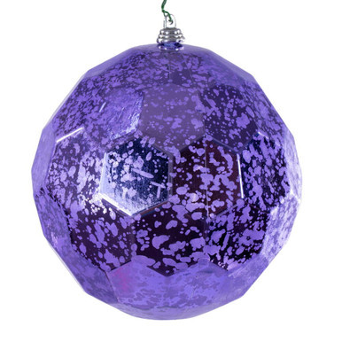MC240286 Vickerman - 6 in Lavender Honeycomb Mercury Ball Christmas Ornament - 2 Pack