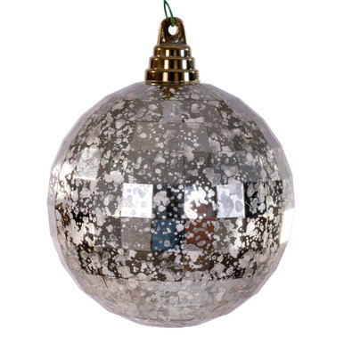 MC240738 Vickerman - 4.75 in Champagne Mirror Mercury Ball Christmas Ornament - 4 Pack