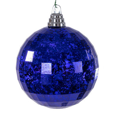 MC240766 Vickerman - 4.75 in Purple Mirror Mercury Ball Christmas Ornament - 4 Pack