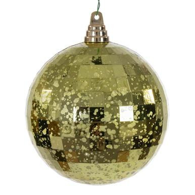 Vickerman MC240873 Vickerman - 6 in Lime Mirror Mercury Ball Christmas Ornament - 2 Pack 