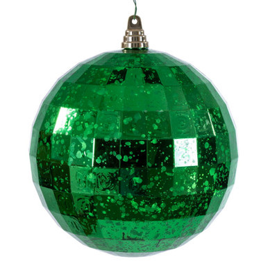 MC240904 Vickerman - 8 in Green Mirror Mercury Ball Christmas Ornament