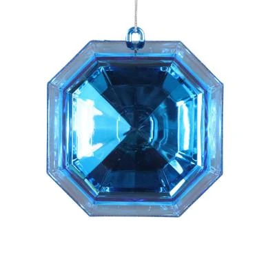 Vickerman MT232802 Vickerman - 6 in Blue Jewel Glitter Novelty Christmas Ornament - 2 Pack 