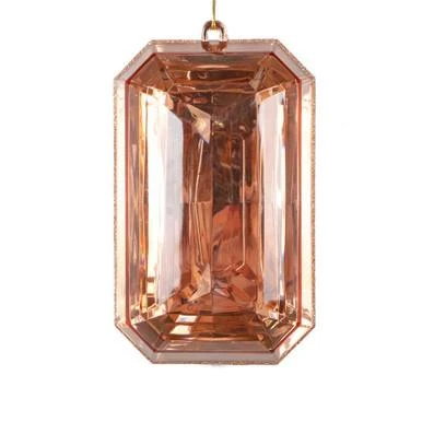Vickerman MT233058 Vickerman - 8 in Rose Gold Jewel Glitter Novelty Christmas Ornament - 2 Pack 