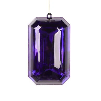 Vickerman MT233066 Vickerman - 8 in Purple Jewel Glitter Novelty Christmas Ornament - 2 Pack 