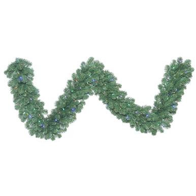 Vickerman C164712RGBWW Vickerman - 9 ft Green Fir Christmas Garland - Pre-Lit LED 