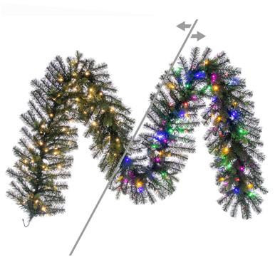 Vickerman G183316LEDCC Vickerman - 9 ft Green Christmas Garland - Pre-Lit LED 
