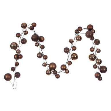 N250376 Vickerman - 10 ft Mocha Christmas Garland - Unlit