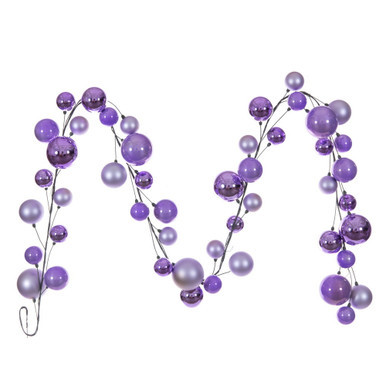 N250386 Vickerman - 10 ft Lavender Christmas Garland - Unlit