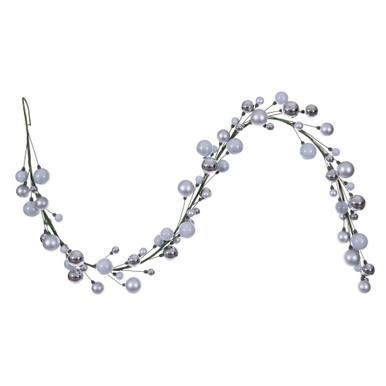 Vickerman N250107 Vickerman - 6 ft Silver Christmas Garland - Unlit 