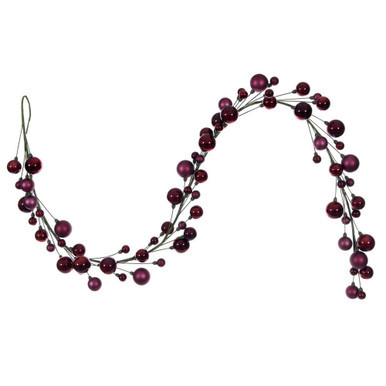 N250119 Vickerman - 6 ft Wine Christmas Garland - Unlit