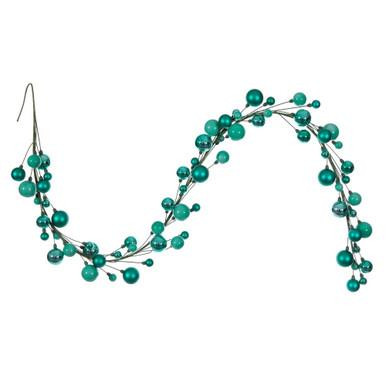 Vickerman N250142 Vickerman - 6 ft Teal Christmas Garland - Unlit 