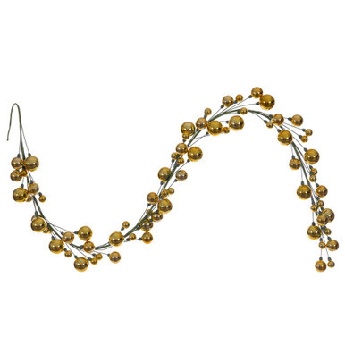 N251108 Vickerman - 6 ft Gold Christmas Garland - Unlit