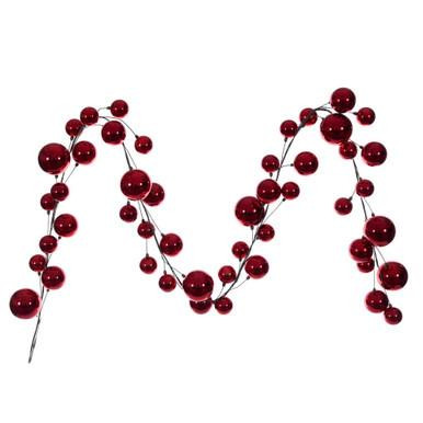 Vickerman N251303 Vickerman - 10 ft Red Christmas Garland - Unlit 