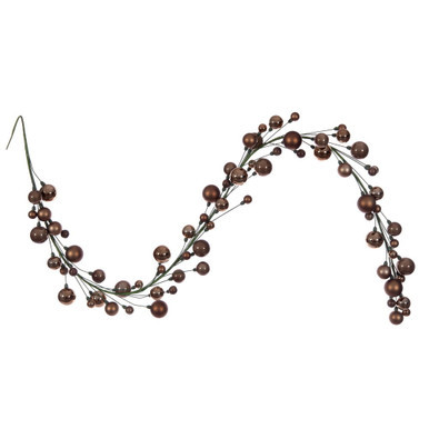 N250176 Vickerman - 6 ft Mocha Christmas Garland - Unlit