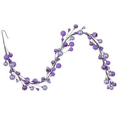 N250186 Vickerman - 6 ft Lavender Christmas Garland - Unlit
