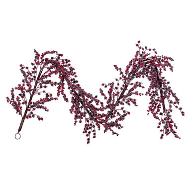 P241172 Vickerman - 72 in. Red/Burgundy Christmas Garland - Unlit