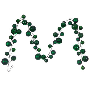 N250304 Vickerman - 10 ft Green Christmas Garland - Unlit