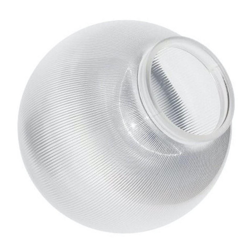 LBS Lighting Replacement 10" Clear Prismatic Plastic Globe Cover with 4" Neck Lip