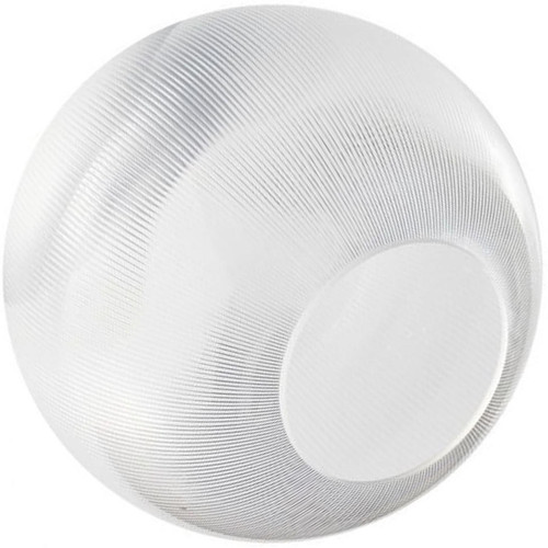 LBS Lighting 8" Clear Prismatic Outdoor Acrylic Post Globe with Neckless Opening