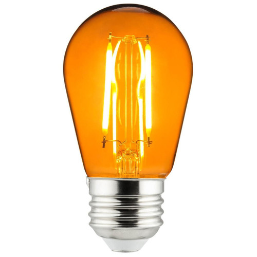  Sunlite 81093-SU S14/LED/FS/2W/A 2 Watt LED Filament Light Amber 