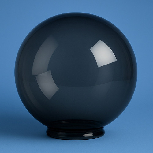 10 Inch Smoke Acrylic Light Globe Cover with 4" Fitter Neck - 20010-SM-4F