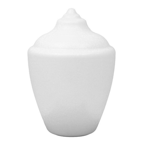 Crown Plastics 16" White Acorn Street Lamp Tiered Light Globe 5-1/4" Neckless Opening