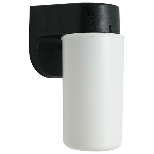 Incon Lighting 13W LED Modern Black Porch Light Fixture White Cylinder Lens 3000K 