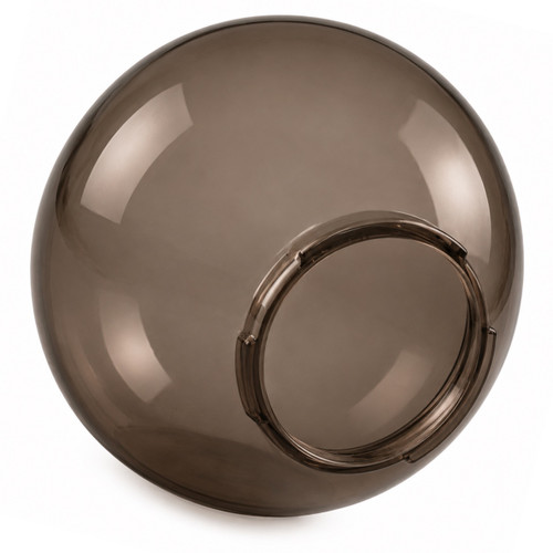 10 Inch Bronze Acrylic Round Light Globe - 4 Inch Twist Lock Base