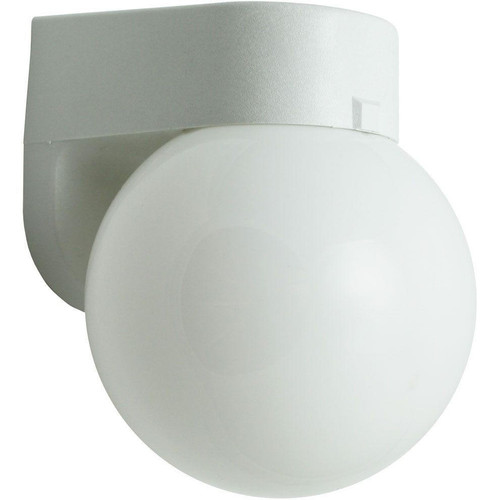 Incon Lighting 13W LED Stylish White Porch Light Fixture White Globe 3000K 