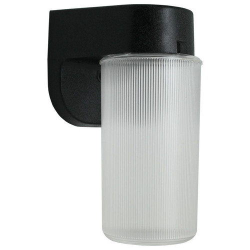 Incon Lighting 11.3W LED Modern Black Porch Light Fixture Clear Cylinder Lens 4000K 