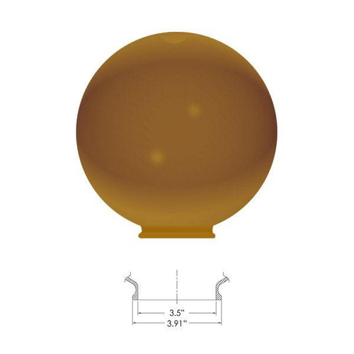 LBS Lighting Replacement Bronze 10" Outdoor Acrylic Post Globe Cover | Lip 