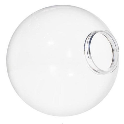 8" Clear Plastic Light Globe with 4" Twist Lock Fitter - 20008-CL-4T