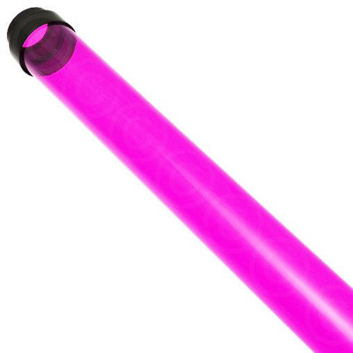 Tube Guard Pink T8 Fluorescent Tube Guard 4 ft Plastic Cover/End Caps 