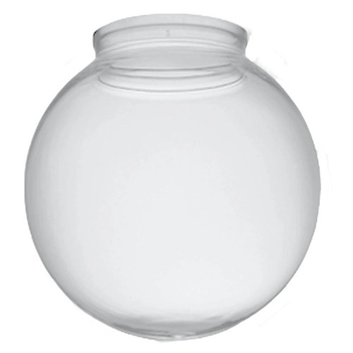 LBS Lighting 6" Clear Outdoor Acrylic Post Globe Cover with 3" Lip Base