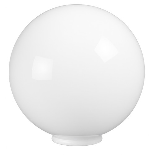 12 Inch White Acrylic Light Globe Cover with 4" Fitter Neck - 20012-WH-4F