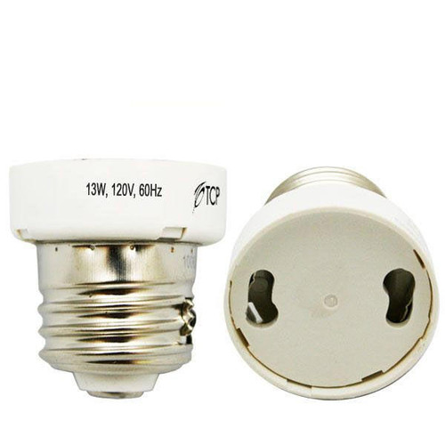  TCP EE26 Medium Base to GU24 Locking Lamp Socket Adapter 