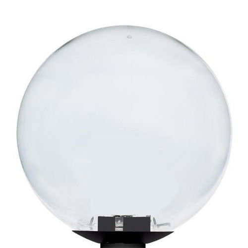 Incon Lighting 14" Clear Globe Black Pole Mount Light with Medium Socket 