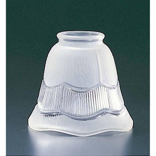 Volume Lighting Volume GS-26 Replacement 4 3/4" Bell-Shaped Clear Ribbed Glass with Frost Accent Shade 