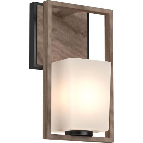 Volume Lighting Volume V5561-87 Pecan / Black Paxton 1 Light 13" Tall Bathroom Sconce 