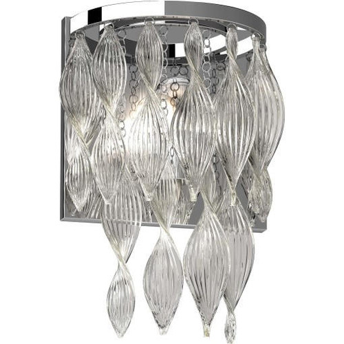 Volume Lighting Volume V1370-3 Chrome Genevieve 1 Light 17" Tall Wall Sconce 