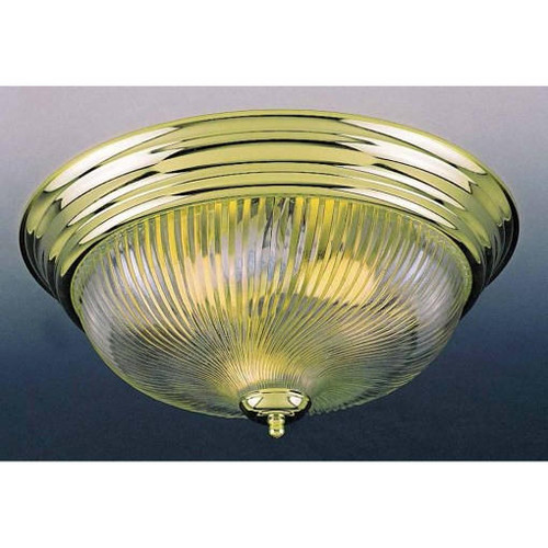 Volume Lighting Volume V7714-2 3-light Polished Brass Flush Mount Ceiling Fixture 