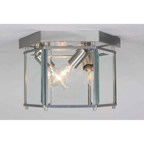 Volume Lighting Volume V7223-33 3-light Brushed Nickel Flush Mount Ceiling Fixture 