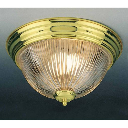 Volume Lighting Volume V7212-2 2-light Polished Brass Flush Mount Ceiling Fixture 