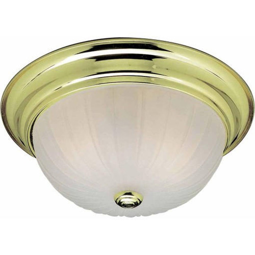 Volume Lighting Volume V7822-2 2-light Polished Brass Flush Mount Ceiling Fixture 