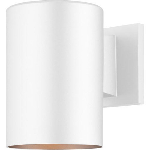 Volume Lighting Volume V9225-6 1-Light Integrated LED Indoor or Outdoor White Aluminum Mini Cylinder Wall Mount or Wall Sconce 